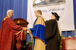 Receiving Honorary Doctorate